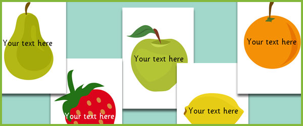 Fruit picture cards