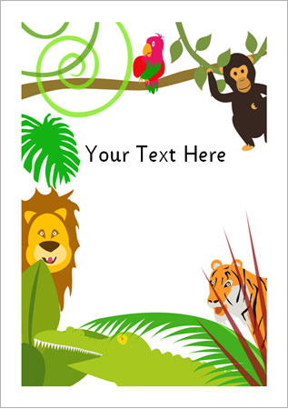 jungle theme themed editable borders notepaper classroom safari a4 rainforest writing clipart border eyfs letter fundations themes printable paper word