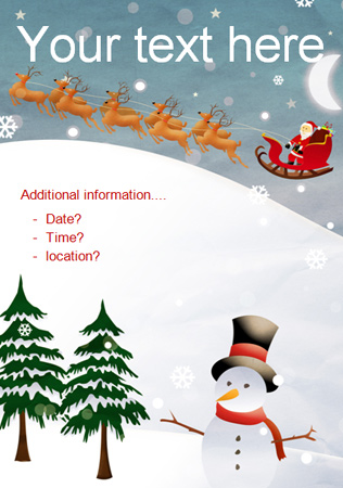 Christmas Party Editable Poster 2 | Free Early Years & Primary Teaching