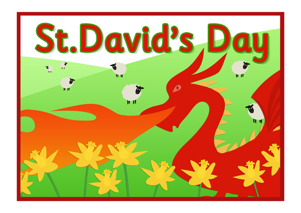 Doodle March 1 Wikipedia - Biography St. David's Day 2018 in Wales