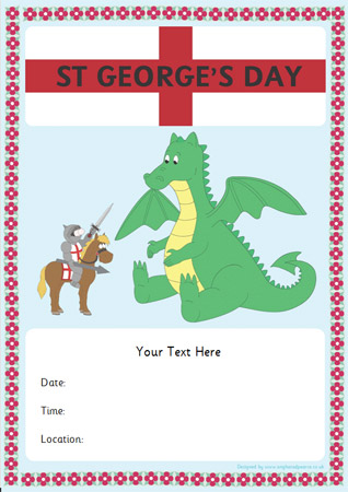 Editable St George's Day Poster | Free Early Years & Primary Teaching