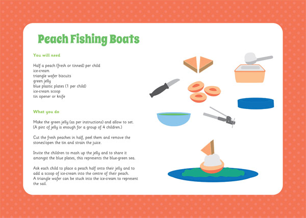 Peach Fishing Boats – Cooking Activity | Free Early Years &amp; Primary ...