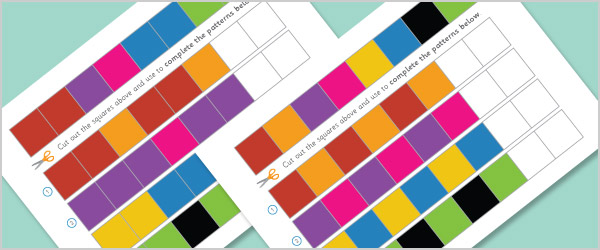 Complete The Pattern Worksheets – Colours | Free Early Years & Primary