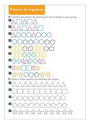 Patterns and Sequences Maths Worksheet | Free Early Years & Primary