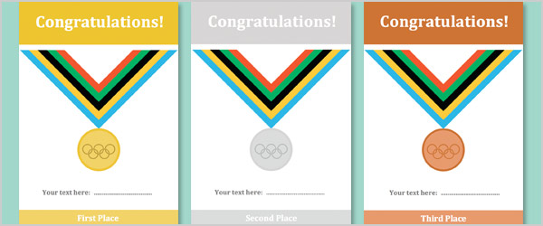 Olympic Themed Editable Certificates Free Early Years & Primary