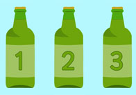 10 Green Bottle Cards