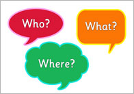 Speech bubble question words