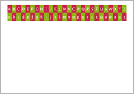 Alphabet writing sheet (landscape)