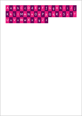 Alphabet writing sheet