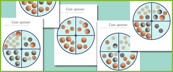 Early Learning Resources Coin Spinners - Free Early Years and Primary