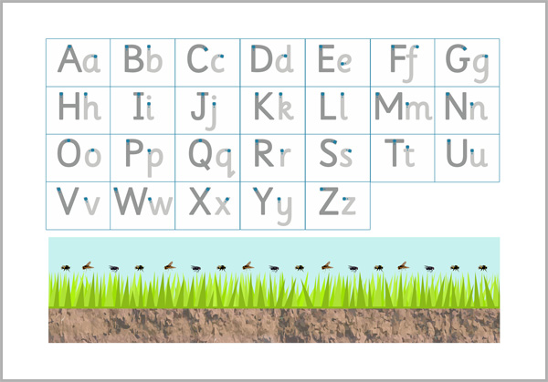 How to write lower case cursive