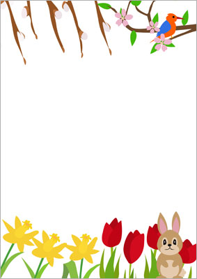 Early Learning Resources Spring notepaper - Free Early Years and