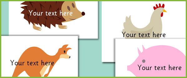 Animal picture cards