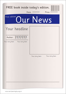 Early Learning Resources Editable Newspaper Template