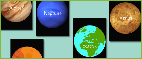Planet picture cards