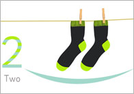 Counting in 2s (Socks)