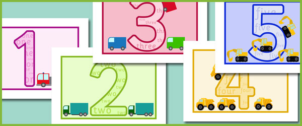 Early Learning Resources Vehicle Themed Numbers (1-10)