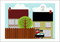 Buildings Number Line  – even #s