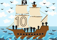 Pirate Ship Number Line