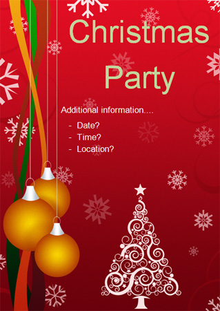 Early Learning Resources Christmas Party Editable Poster