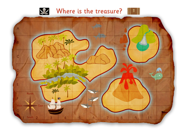 Early Learning Resources Pirate Treasure Map Poster