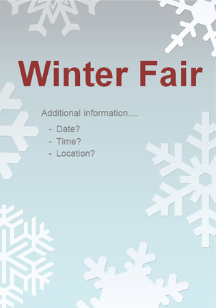 Editable Winter Fair Poster 2  Free Early Years & Primary 