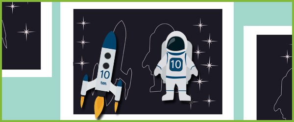 space themed counting cards