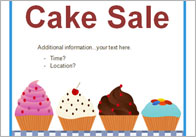Editable Cake Sale Poster