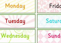 Days of the Week Labels