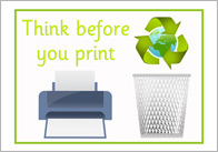 Think Before You Print Poster