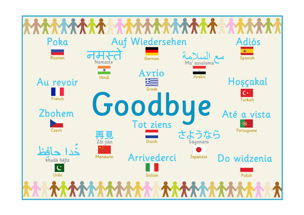 Multilingual 'Goodbye' Poster | Free Early Years &amp; Primary ...