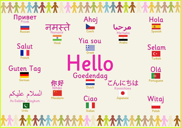 Multilingual 'Hello' Poster  Free Early Years & Primary 