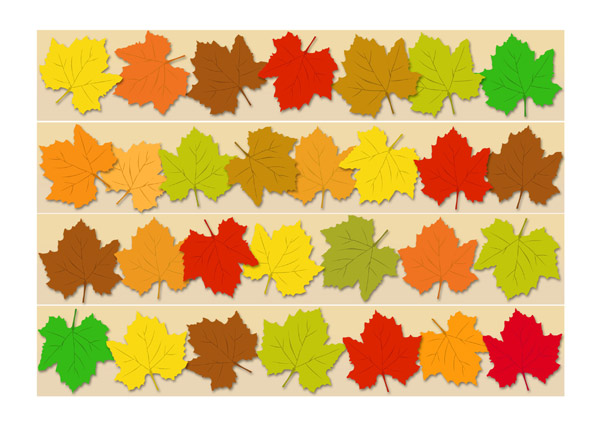 Autumn leaves border