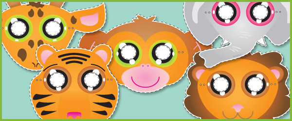 Jungle animal masks