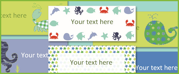 Under the sea labels