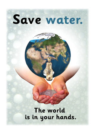 Save Water Poster  Free Early Years & Primary Teaching 