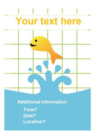 Editable swimming lessons poster