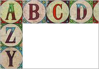Vintage Alphabet Border
