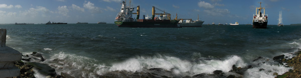 Ship at sea