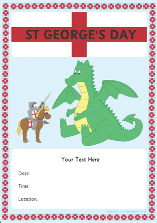 St george's day is the patron saint's day of england, marked around the country on 23 april each year. Early Learning Resources Editable St George S Day Poster