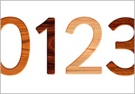 Wood Effect Display Numbers