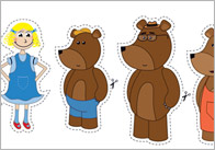 Goldilocks Stick Puppets