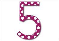 Polka Dot Display Numbers