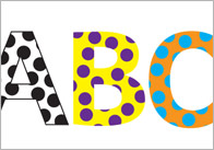 Polka Dot Display Letters