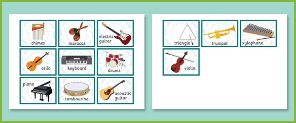 Musical Instrument Flash Cards