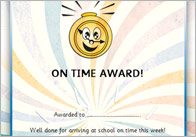 Editable Punctuality Certificates