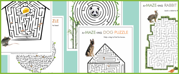 Animal Maze Puzzles