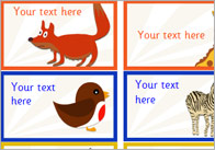 Editable Animal Themed Stickers