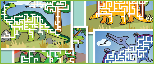 Dinosaur Maze Puzzles