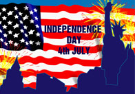 American Independence Day A4 Poster